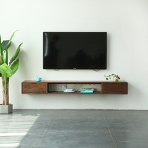 Nordic Solid Wood TV Cabinet Walnuts Wood TV Wall Routers Set-top Box Wall-mounted TV Cabinet Wall-mounted Wall