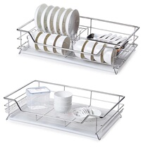 Home Pull Basket 304 Stainless Steel Blue Kitchen Cabinet Drawer Bowl Hearth Seasoned Monolayer Door Slide Rail Double Thickening