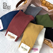 Begging dispensers Sox childrens thin spring and autumn base flat cotton quality stockings pure colour day series 100 hitch-in-four-round stockings