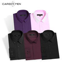 (Special Clearance) Professional Mens Long Sleeve Shirt Fashion Young Business Leisure Mens Shirt Joker