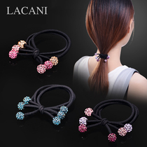 Korean hair accessories rhinestone head rope ball hair rope hipster lady sweet simple Joker pony tail Hairband