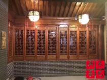 Chinese style solid wood lattice antique doors and windows porch partition grille wood carving ancient building Chinese decoration