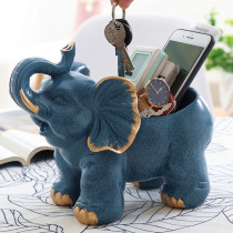 Nordic creative key storage box porch door ornaments elephant tea table remote control storage box