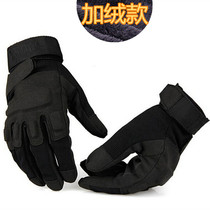 Gloves outdoor tactical gloves riding all-finger sports gloves Black Hawk protective motorcycle rider plus velvet winter