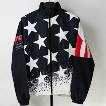 Autumn USA sports coat mens casual sweater jacket retro top training suit thin clothes Five Star coat