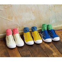 Japan stample childrens mens and womens childrens board shoes spring soft-soled low-top canvas shoes