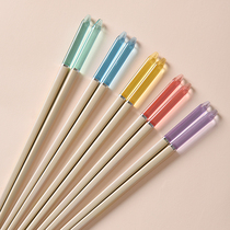 Antibacterial color 304 chopsticks household non-slip Japanese one chopsticks high-end meal fast family 2022 New