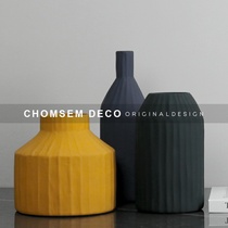 Nordic Morandi origami ceramic flower vase Table surface flower arrangement bottle art soft decoration Model room sales office decoration