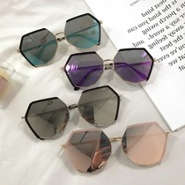 2021 Korean version Polygonal Ink Mirror Woman Personality Fashion 100 Hitch Big Frame Sunglasses Male Internet Red the same Street Shooting Glasses