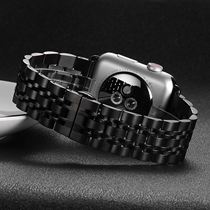 Steel-bearing male and female steel gel and steel metal butterfly buckle suitable for apple watch 2 3 4 5 6 7 SE generation trend fashion apple watch