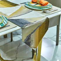 Light luxury Nordic tablecloth Fabric quicksand gold modern tablecloth Home model room Coffee table TV cabinet Simple table flag