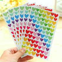 Rainbow love star circle decorative corner stickers colorful corner stickers DIY photo album handmade decoration growth manual archive diary sticker set bulk sticker cartoon bear word sticker