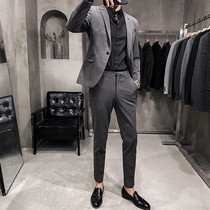 Suit Men Suit Wedding Groom Gown Casual High-end Yingren Craze Career Business Positive Dress Mens Suit