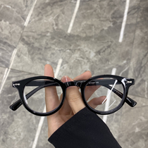Han Edition New Retro Anti-Blue Light Radiation Protection Glasses Woman Round Face Round Frame Transparent Frame Flat Mirror Male Spectacle Frame Tide
