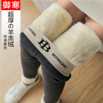 Underpants woman autumn and winter outwear plus suede 2021 new high waist warm cotton pants woman thickened goat suede pants child winter