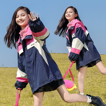 Girls autumn velvet jacket 2022 new autumn and winter big boy Korean version of the Western style removable three-in-one jacket