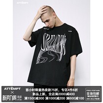  ATTEMPT Fixed product Deformation printing short-sleeved TEE three-color T-shirt