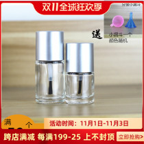 8 14ml brush bottle glue empty bottle glass potion bottle round nail polish bottle with cap