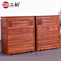 Sanyun mahogany classical furniture Burma pear solid wood porch five-way cabinet antique locker storage cabinet D