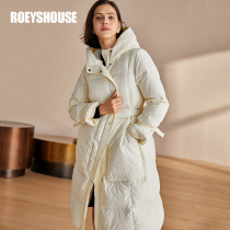 Rocoat 90% white duck suede thickened Even cap down clothes woman 2020 Winter fit new warm medium long style jacket 02939