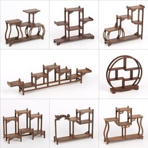 Teacup teapot storage cabinet Solid wood shelf Small tea rack Bogu rack Display rack Puer tea pot tea set storage rack