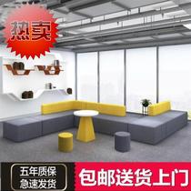 Hotel lobby Leisure hall Sofa barbershop combination Business new Chinese personality small apartment set