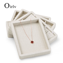 2022 New Products Upscale Light Lavish PU Leather Jewelry Ring Necklace Containing Display Case Magnetic acrylic tray