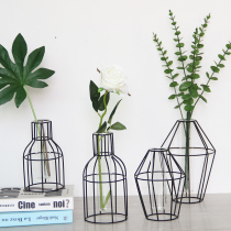 Simply Nordic Geometry Little fresh glass vase home living room dining room floral decoration