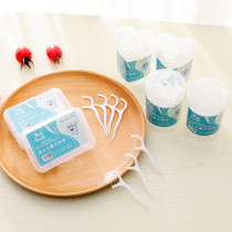  30 boxed floss custom ultra-fine floss sticks Family-mounted plastic toothpicks Bow-shaped boxed floss line