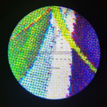 led magnifier -40 times magnifying glass with scale 0-02mm microscope textile printing identification