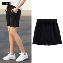 Sports Shorts Womens 2021 Summer New Cotton Casual Wear Running Loose Black Four-Five Straight Pants