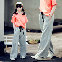 UK next sara girls suit 2022 Summer new Korean version casual trendy broadlegged pants Two sets