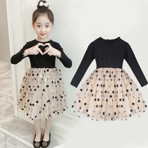 Girls autumn dress dress with dress baby Three 45 67 8-year-old girlfriends Princess Girl Princess Skirt Long Sleeves
