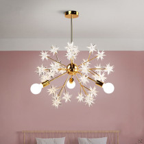 Nordic childrens lamp dining room lamp ins lighting Net red 2020 new creative living room lamp star bedroom lamp chandelier