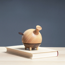 Several peoples original pig pig piece music box wooden wooden to girl girl girl birthday gift engraved
