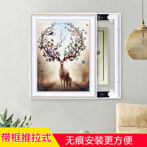 Electricity meter box decorative painting switch box can be pushed and pulled home to cover modern simple distribution box switch box open box painting