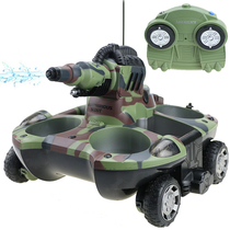 Yier amphibious remote control tank ship rechargeable can launch deformable four-wheel drive model children