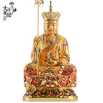 Taiwan affixed gold and bronze Jizo King Buddha statue dedicated to the painted Jizo Buddha statue Guanyin Buddha statue home ornaments
