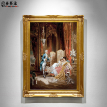 European Style Hand-painted Oil Painting Drawing Room Decoration Painting Character Nordic Style Mural Mural Mural Hangguan Restaurant Hang Painting American Vertical