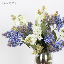 Lancol Eurostyle style simulation flower blue purple Ding fragrant flowers home living room to put flowers table fake flower silk flowers
