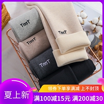 Japanese pure cotton beating underpants plus suede thickened female high waist close-up belly tight elastic expatty cotton pants to wear warm and chill