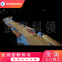 Multi-channel ground interactive projection outdoor system 3D multimedia holographic dynamic ground screen interactive induction projection