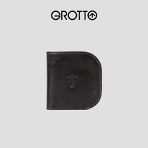 GROTTO happy couple wallet light short Italian leather mini small wallet