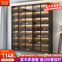 Light Extravagant Shoes Cabinet Home Doorway Provincial Space Contained Large Capacity Glass Genguan Cabinet Entrance Minimalist Modern Door Hall Cabinet