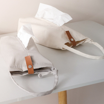 Nordic ins cloth tissue towel set simple paper bag car hanging tissue bag living room tissue box creative home