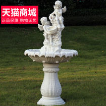 Large water fountain European sandstone ornaments Living room floor-to-ceiling home decorations Wedding decoration Waterscape crafts