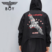 boylondon Jacket Mens 2019 Punk Theme Print Loose Long Jacket B193NA533202