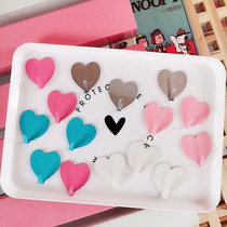 Han Wind minimis Creative home Sticky Hook Love Peach Hearts Silver stainless steel Mighty Viscose Hook bedroom No marks