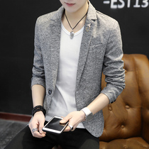 Rich Gui Bird Spring Fall Casual Suit Korean Version Pure Color Youth Sashimi Minor West Suit Tide Card Single West Short Coat Mens Clothing
