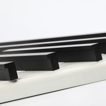 Thickened Strip Space Aluminum Black Seven Words Handle American Ostyle Cupboard Wardrobe Big Handle Drawer Furniture Handle